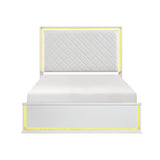 Lumin White Eastern King Bed - Ornate Home