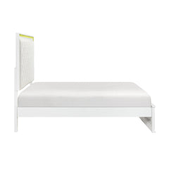 Lumin White Eastern King Bed - Ornate Home