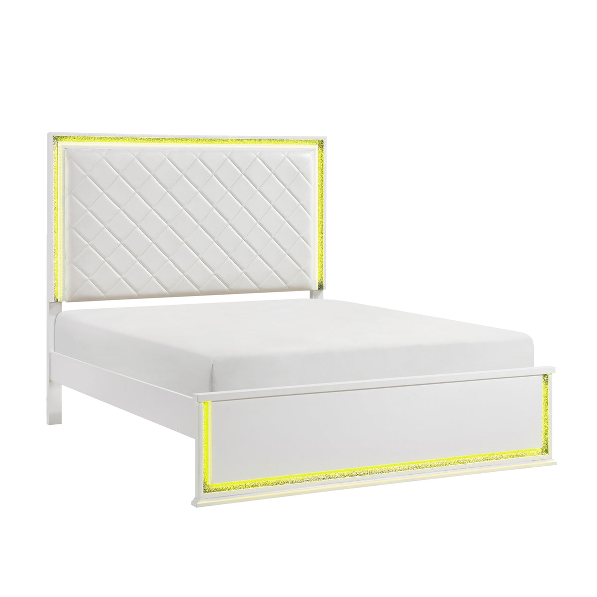 Lumin White Eastern King Bed - Ornate Home
