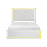 Lumin White Eastern King Bed - Ornate Home