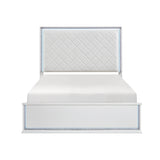 Lumin White Eastern King Bed - Ornate Home