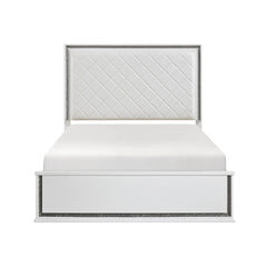 Lumin White Eastern King Bed - Ornate Home