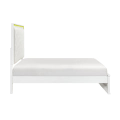 Lumin White Eastern King Bed - Ornate Home