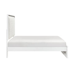 Lumin White Eastern King Bed - Ornate Home