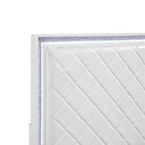 Lumin White Eastern King Bed - Ornate Home