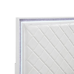 Lumin White Eastern King Bed - Ornate Home