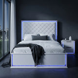 Lumin White Eastern King Bed - Ornate Home