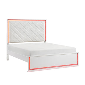 Lumin White Queen Bed - Ornate Home