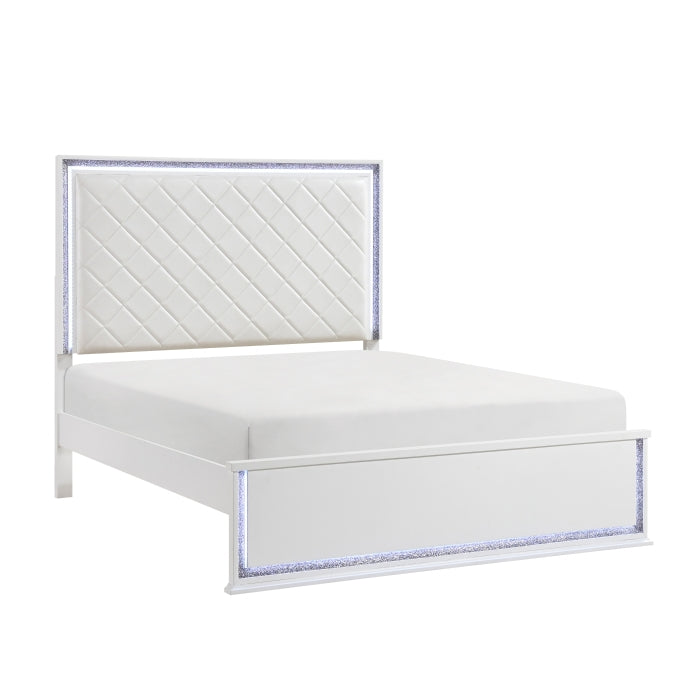 Lumin White Queen Bed - Ornate Home