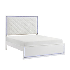 Lumin White Queen Bed - Ornate Home