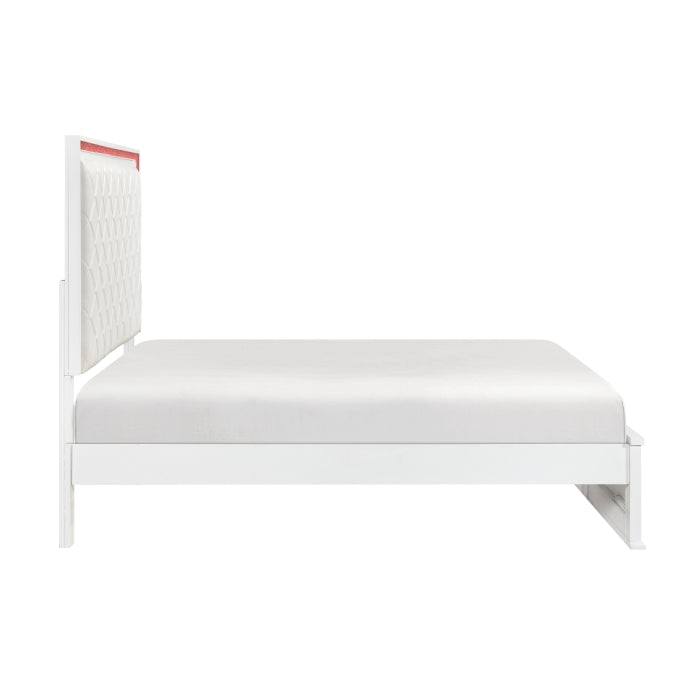 Lumin White Queen Bed - Ornate Home