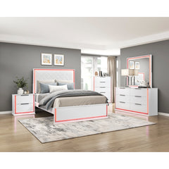 Lumin White Queen Bed - Ornate Home