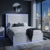Lumin White Queen Bed - Ornate Home