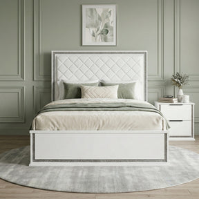 Lumin White Queen Bed - Ornate Home