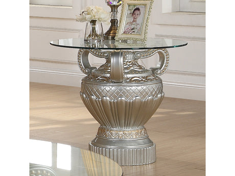 Lumina Silver End Table  / HD-8908 - Ornate Home