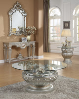Lumina Silver End Table  / HD-8908S - Ornate Home