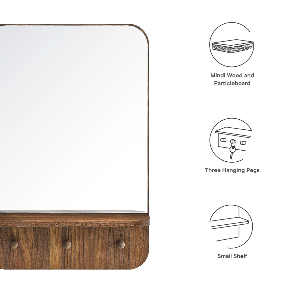 Lumina Walnut Mirror - Ornate Home