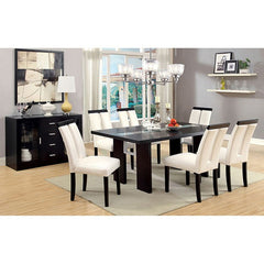 Luminar Black 7 Pc Dining Table Set - Ornate Home