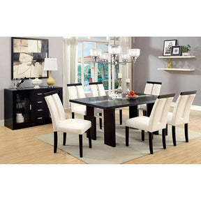 Luminar Black 7 Pc Dining Table Set - Ornate Home