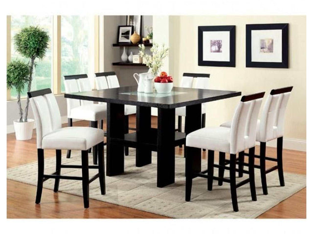 Luminar II  Black Counter Ht Dining Room Set / 7pc - Ornate Home