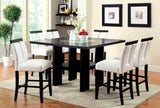 Luminar II Black & White Counter Ht Dining Room Set / 5pc - Ornate Home
