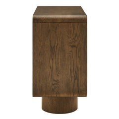 Lumo Walnut 2-Door Curved Wood Accent Cabinet - Ornate Home