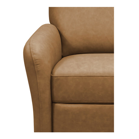 Luna Tan Leather Recliner Chair - Ornate Home