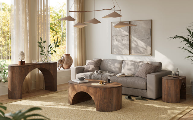 Luna Umber Brown Cocktail Table - Ornate Home