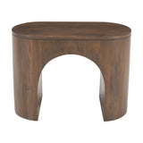Luna Umber Brown End Table - Ornate Home