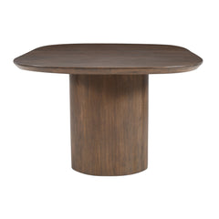 Luna Umber Brown Table w/ 6 Gibson Chairs - Ornate Home