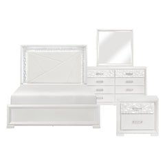 Luna White 4pc Bedroom Set - Ornate Home