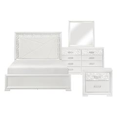 Luna White 4pc Bedroom Set - Ornate Home