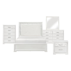 Luna White 5pc Bedroom Set - Ornate Home