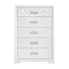 Luna White 5pc Bedroom Set - Ornate Home