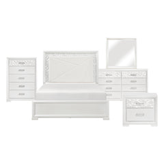 Luna White 5pc Bedroom Set - Ornate Home