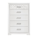 Luna White 5pc Bedroom Set - Ornate Home