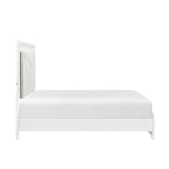 Luna White Eastern King Bed - Ornate Home