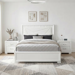 Luna White Full Bed - Ornate Home