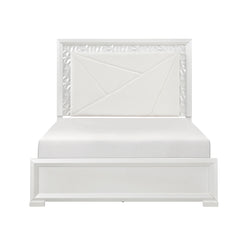 Luna White Queen Bed - Ornate Home
