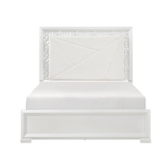 Luna White Queen Bed - Ornate Home