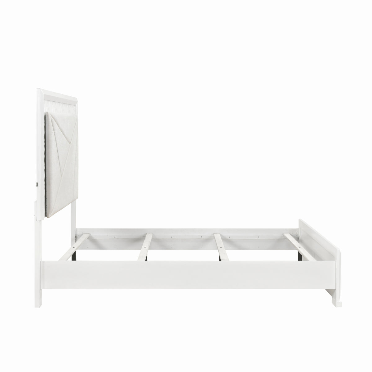 Luna White Queen Bed - Ornate Home