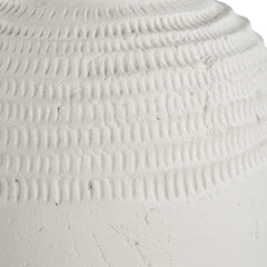Luna White Ridge Ceramic Vases (Set of 2) - Ornate Home