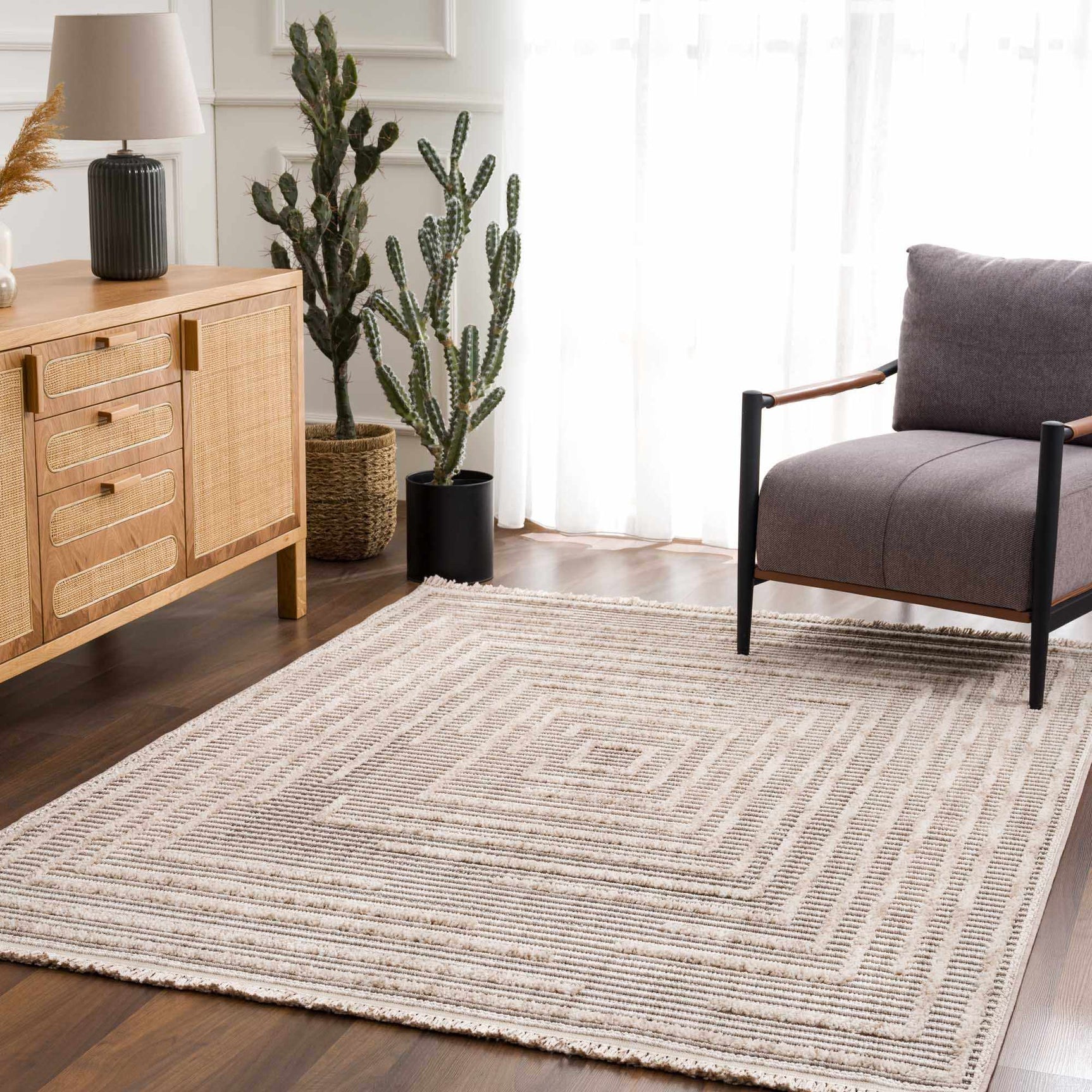 Lunao Elegant High/Low Area Rug - Ornate Home