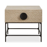Lunar Black/Woodtone Wooden Side Table - Ornate Home