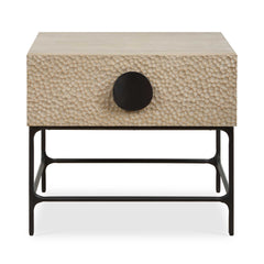 Lunar Black/Woodtone Wooden Side Table - Ornate Home