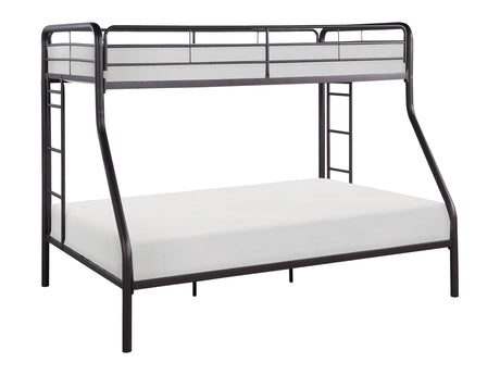 Lunar Dark Bronze Metal Twin/Full Bunk Bed - Ornate Home