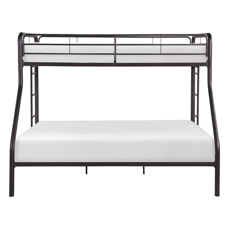 Lunar Dark Bronze Metal Twin/Full Bunk Bed - Ornate Home