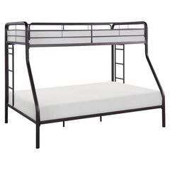 Lunar Dark Bronze Metal Twin/Full Bunk Bed - Ornate Home