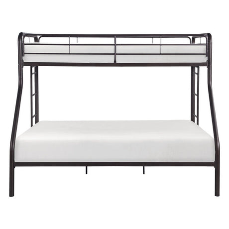 Lunar Dark Bronze Metal Twin/Full Bunk Bed - Ornate Home