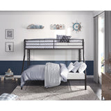 Lunar Dark Bronze Metal Twin/Full Bunk Bed - Ornate Home